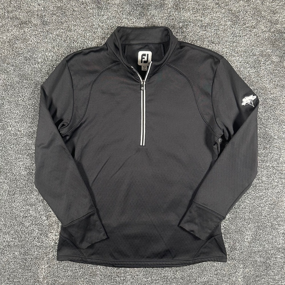 FootJoy Pullover Womens Medium Black 1/4 Zip Performance Golf Mid-Layer Top